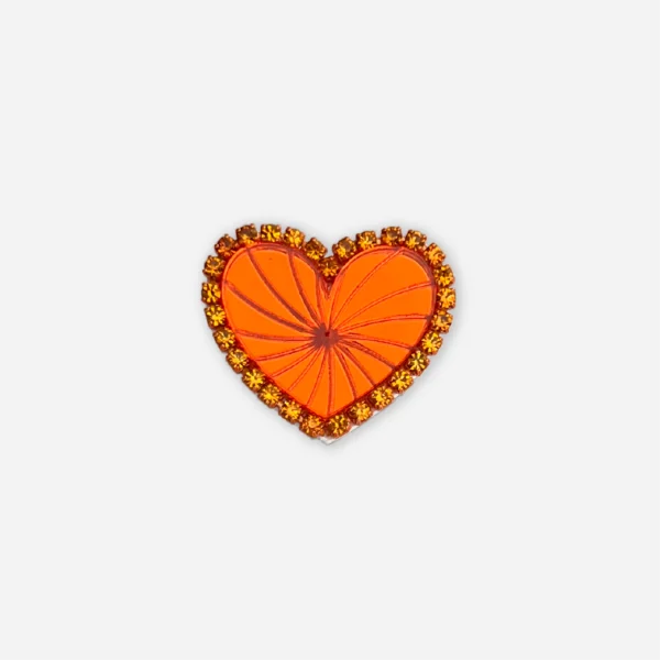 Anillo Corazón Naranja